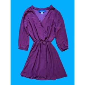 Blue Rain Women Burgundy Casual Dress XS